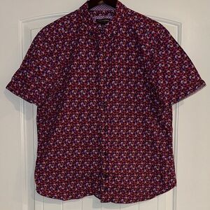 Short-Sleeve Shirt with Crab Pattern
